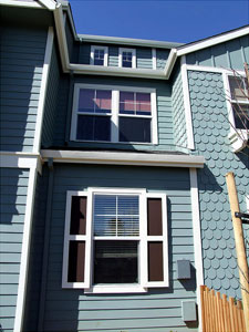 House windows as seen from outside