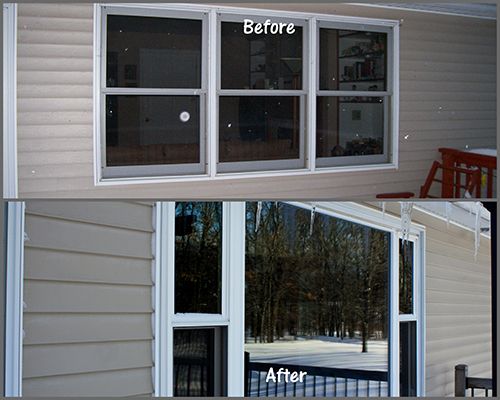 before and after replacement window