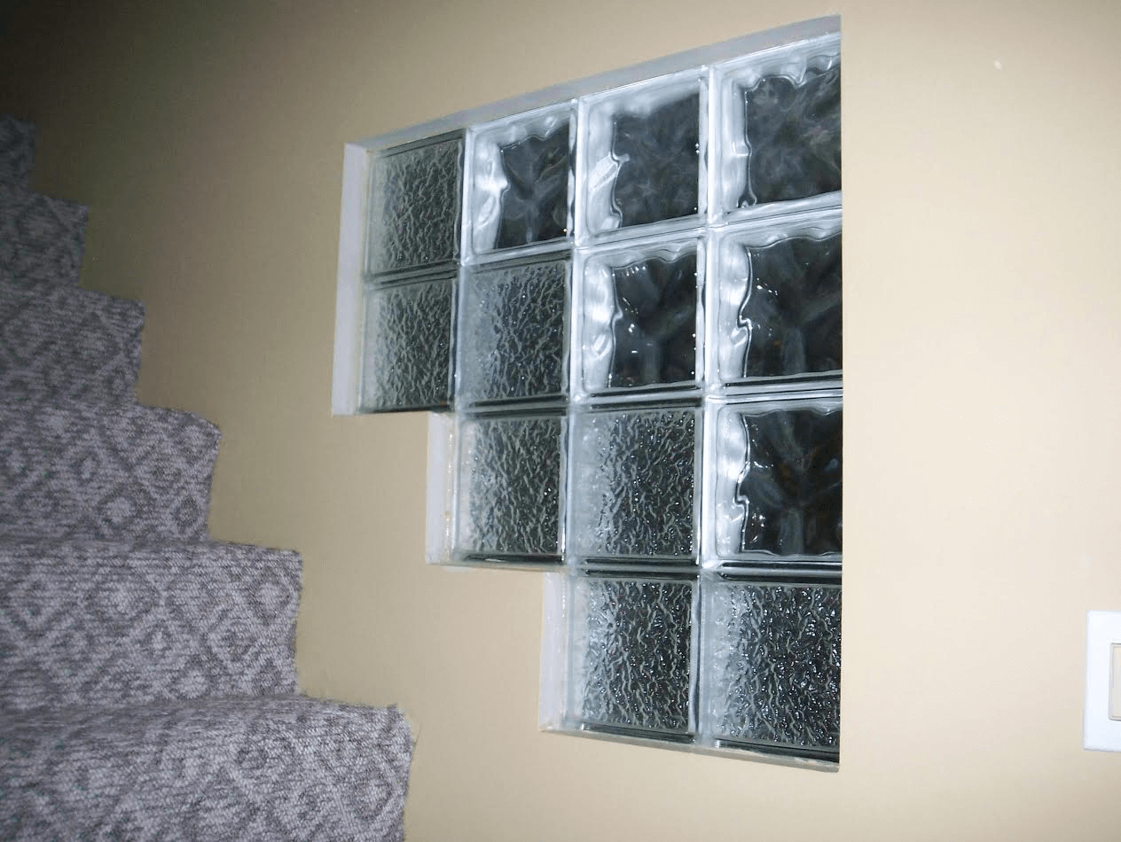 custom glass block interior window