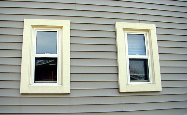 Double-Hung Windows With Cedar Trim